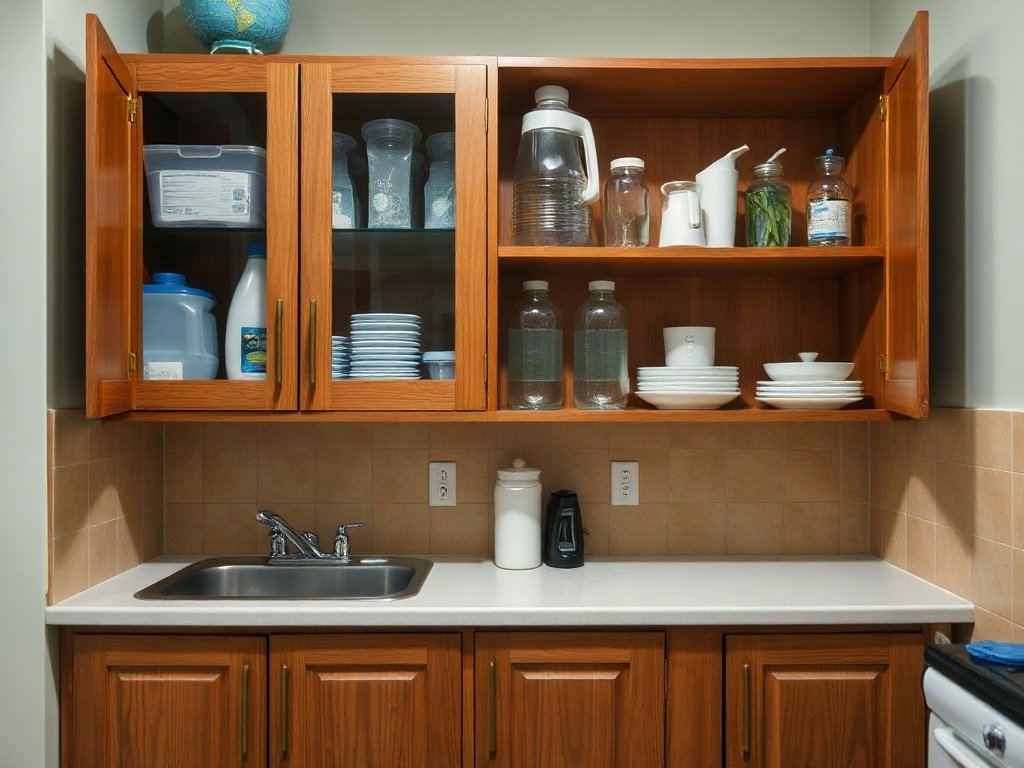 Nhà bếp Việt Nam với các sản phẩm nhựa sạch được trưng bày.
