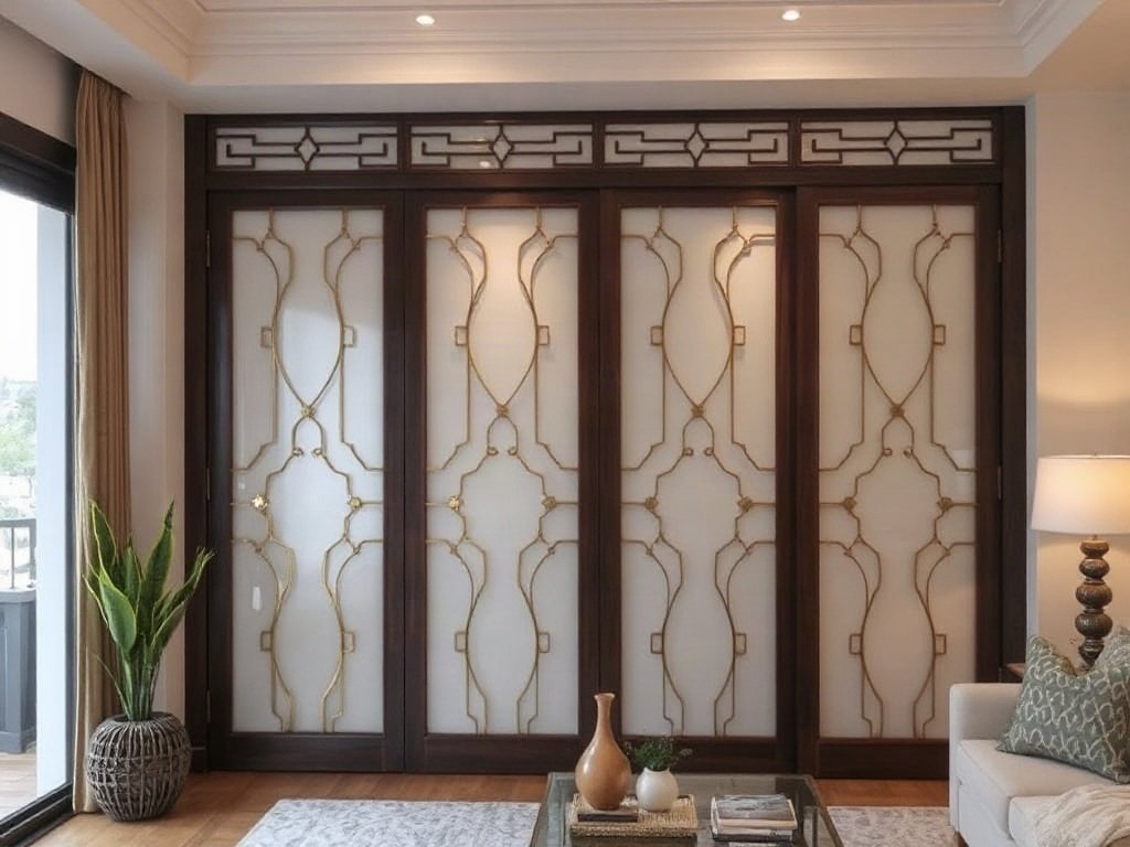 Tấm trang trí trong nhà, thể hiện tính hữu ích của các tính năng trang trí đẹp mắt.